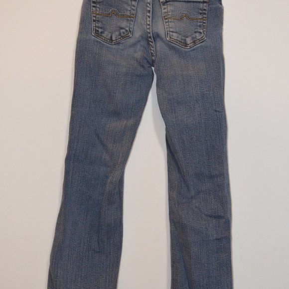 Arizona the Original EAN Co. BootCut Flare Bottoms Slim Girls Blue Jeans 8 - Picture 6 of 7